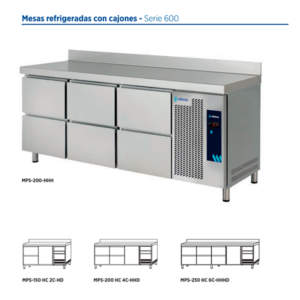 Mesa refrigerada con cajones MPS-200HC HHH