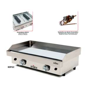 Planchas a Gas Acero 15mm. con baño cromo duro