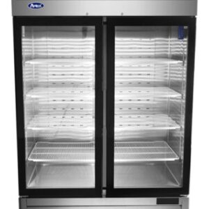 ARMARIO CONGELACION 2 PUERTAS DE CRISTAL EN ACERO INOX 1382×805×1987mm