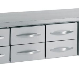 MESA REFRIGERADA 6 CAJONES  MEDIDAS 1795x700x670 mm