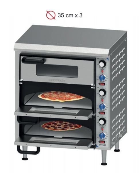 Horno eléctrico para pizza 3 x 35 cm CFRPE335 MEDIDAS 585X545X685mm